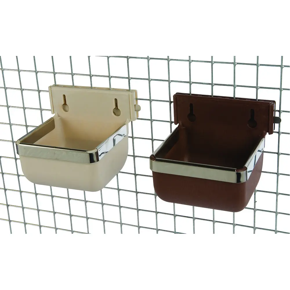 Voer-/drinkbakje uit nylon 300 ml. bruin