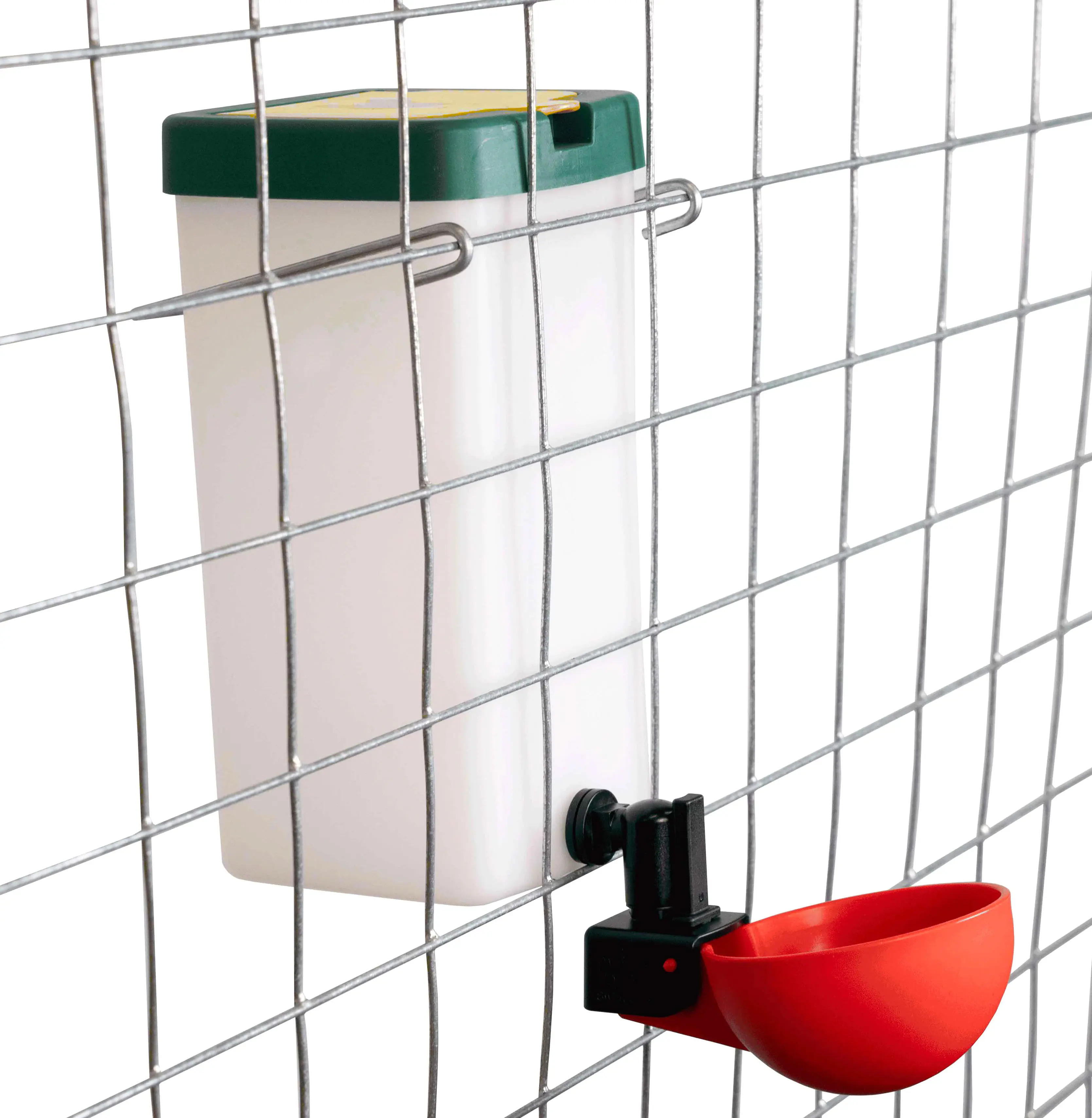 Drinkfles 1L naturel + swing cup rood