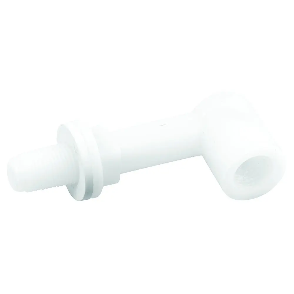 Verlengstuk haaks zonder nippel wit + a