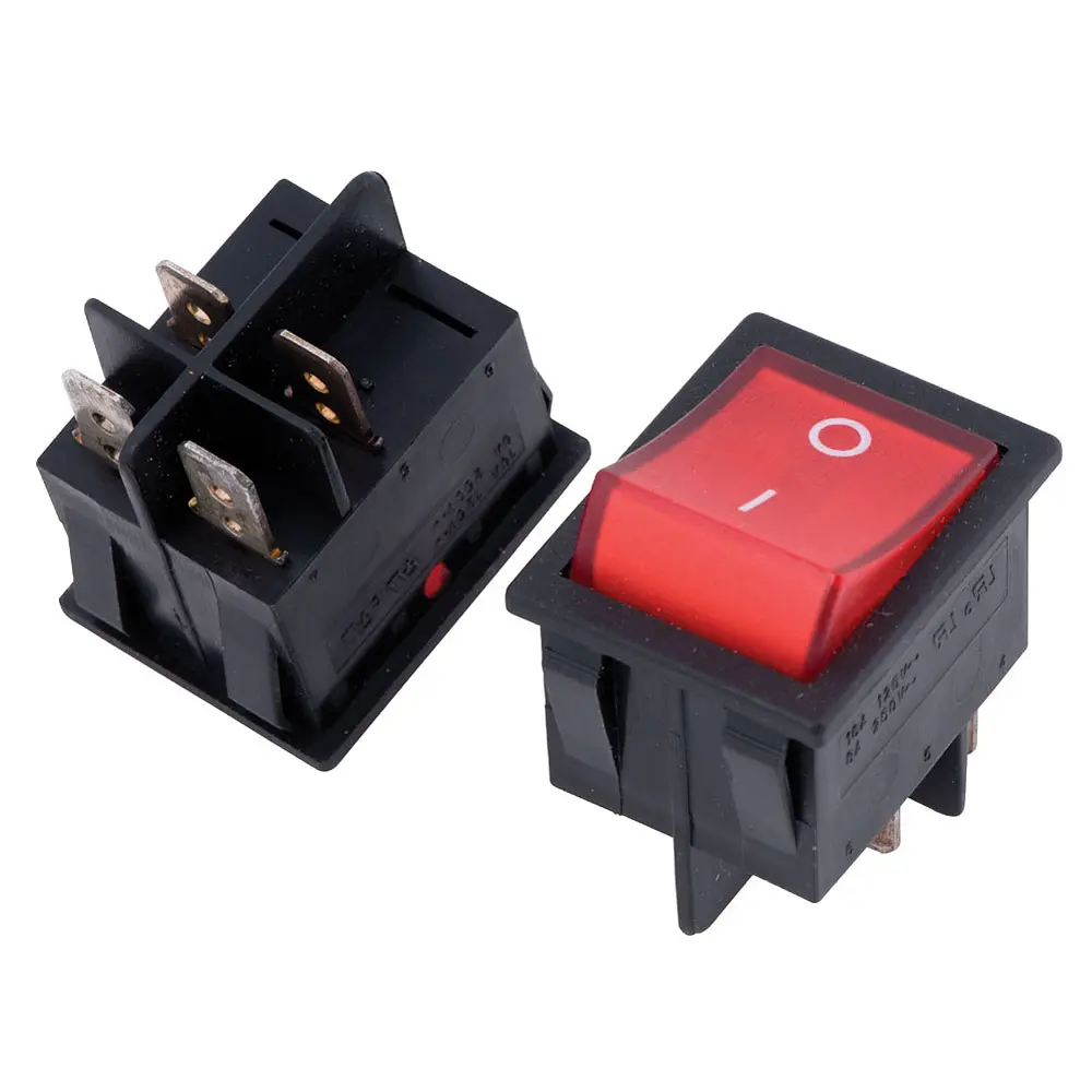 Schakelaar 4-kant + neon aan-uit voor gat