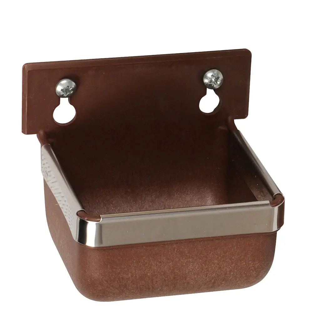 Voer-/drinkbakje uit nylon 300 ml. bruin