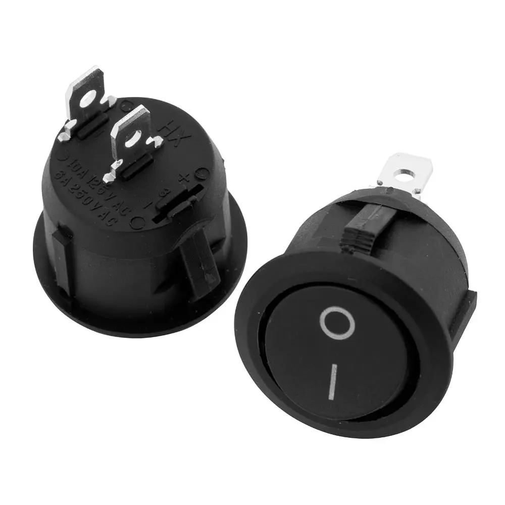 Schakelaar zwart aan-uit voor gat 21mm