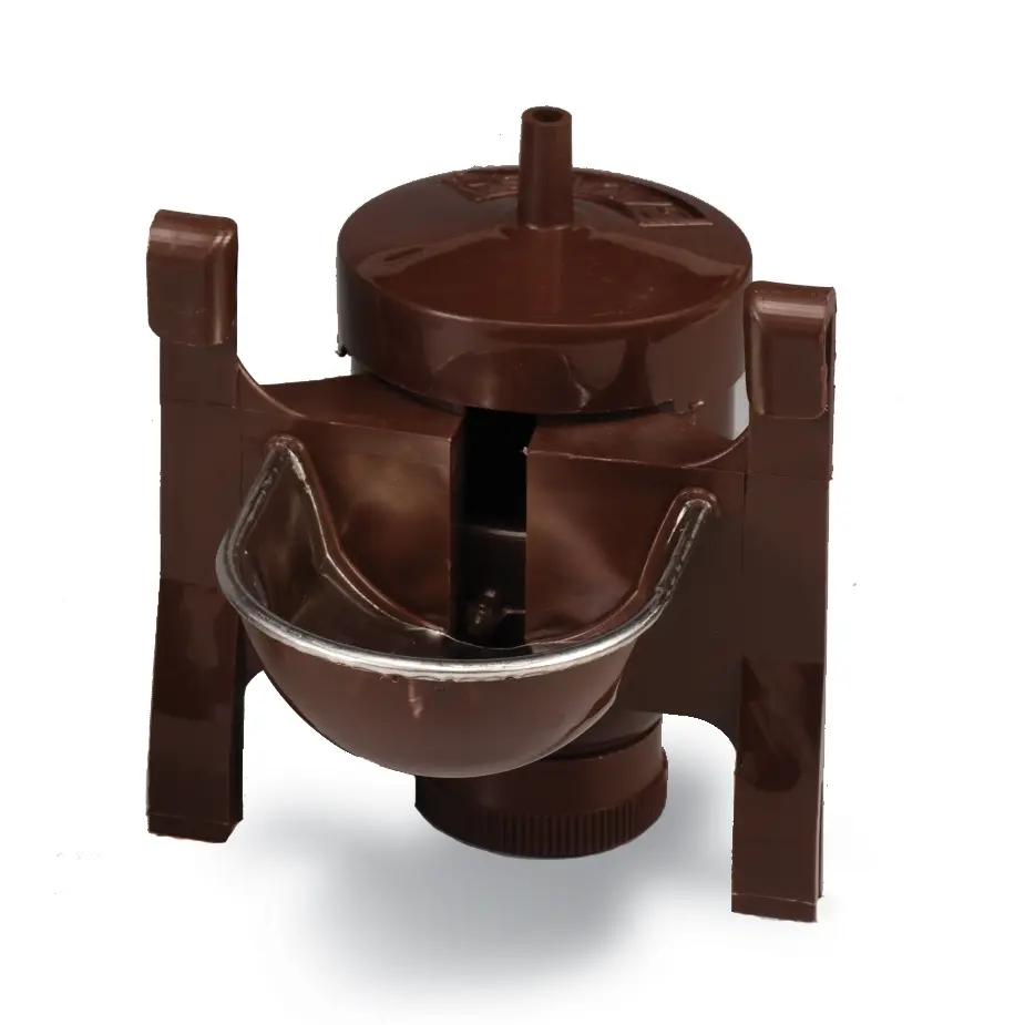 Autom. drinkbakje RVS/kunststof bruin