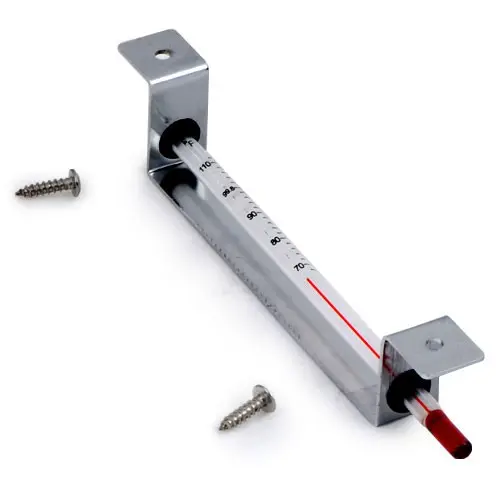 Houder voor Ø 6mm thermometer + 2 rubbertjes + 2 schroeven