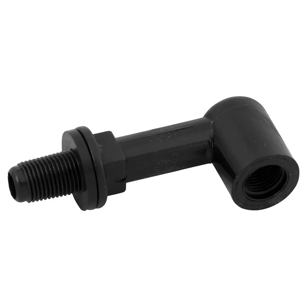 Verlengstuk haaks zonder nippel zwart + afdichting