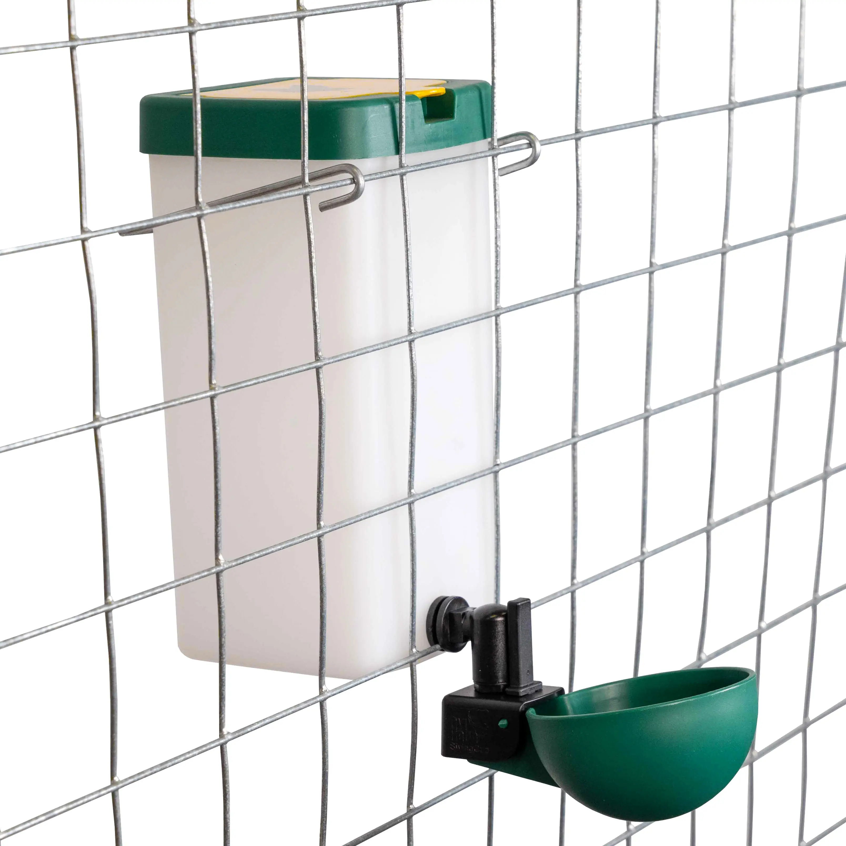 Drinkfles 1L naturel + swing cup groen